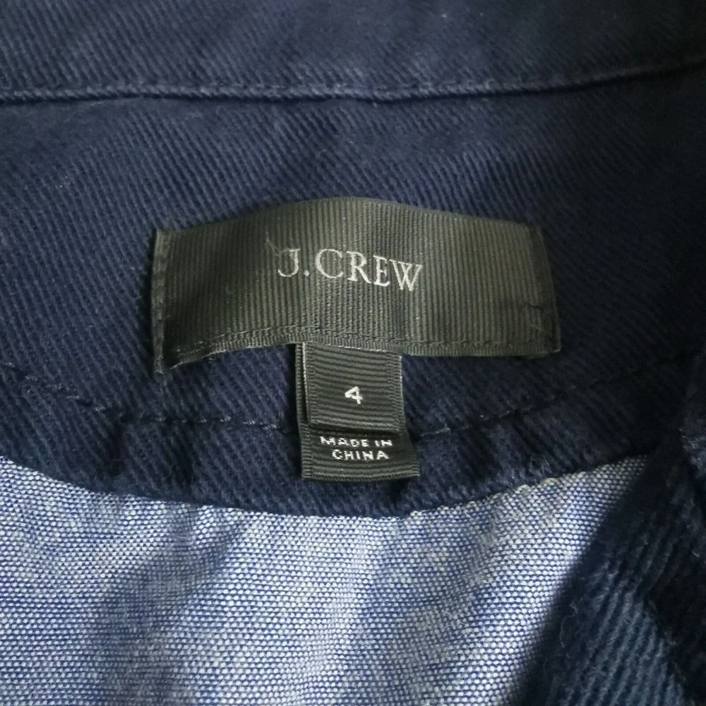 Women's‎ J.Crew Peacoat in Heavyweight Cotton | Color: Blue | Size: 4 - Picture 8 of 14